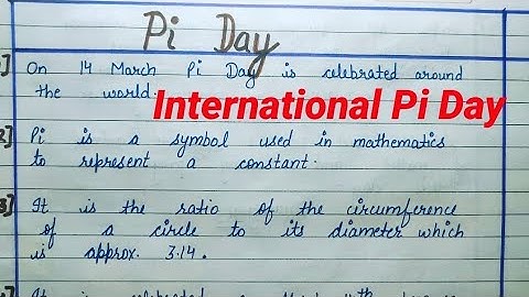 Ten Lines On Pi Day | Pi Day | Speech On International Pi Day |World Pi Day Speech