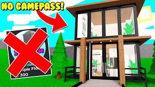 I Made A TWO Story House Using NO Gamepasses In Bloxburg! (Roblox)