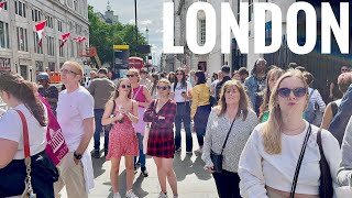 London 8K Walking (UK) Tour 2023 With Real Sounds 4K Ultra HD | Central London Street Walk