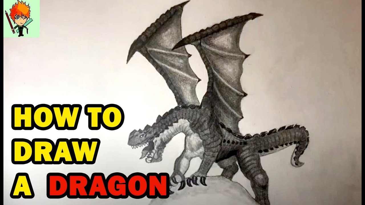 How To Draw A Dragon 素描画 如何画龙 Youtube