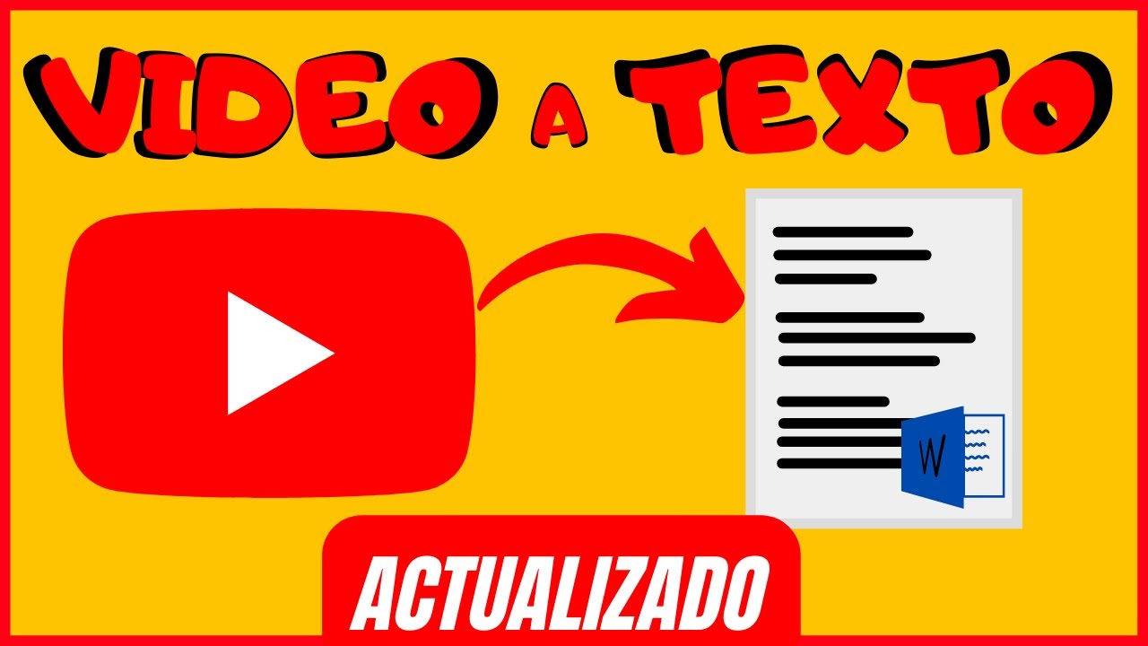 Cómo CONVERTIR VIDEO de YOUTUBE a TEXTO en WORD - YouTube
