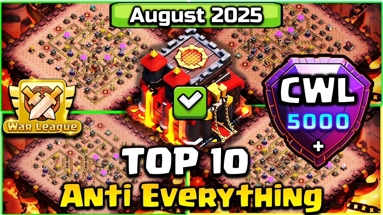 TOP 10! BEST Town Hall 10 (TH10) Base Layout + Copy Link 2025 | TH10 War/Legend Base| Clash of Clans