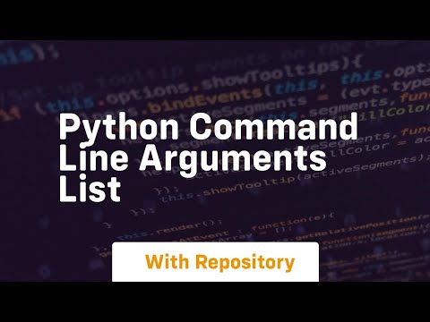 python command line arguments list