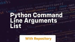 python command line arguments list