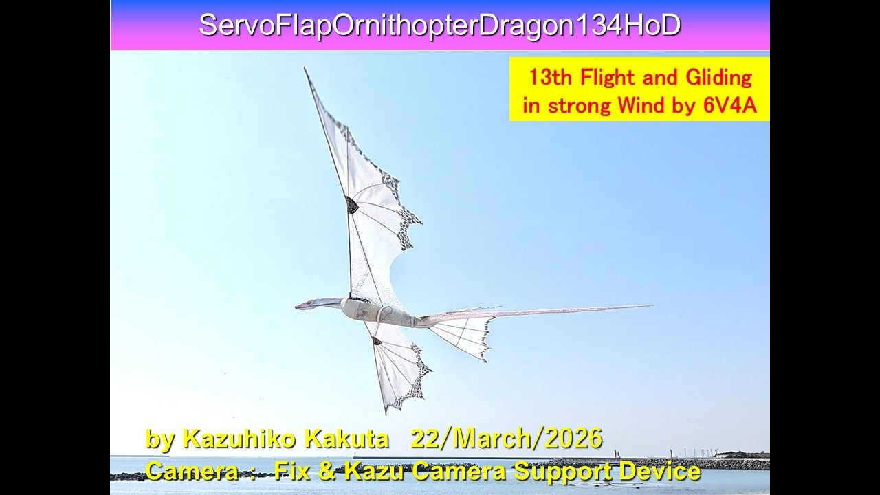 Ornithopterサーボ駆動ドラゴン型羽ばたき機 SFODragon134HoD 33g