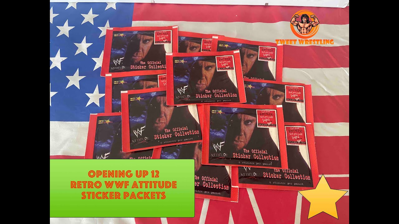 Opening Up 12 WWF Attitude Hot Shots Wrestling Sticker Packets From 1999
