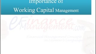 Importance of working capital management