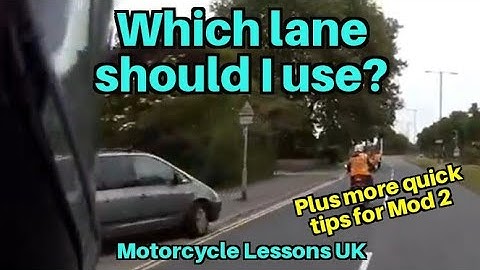 Which lane should I use? Plus more tips for DAS Module 2 motorcycle test.
