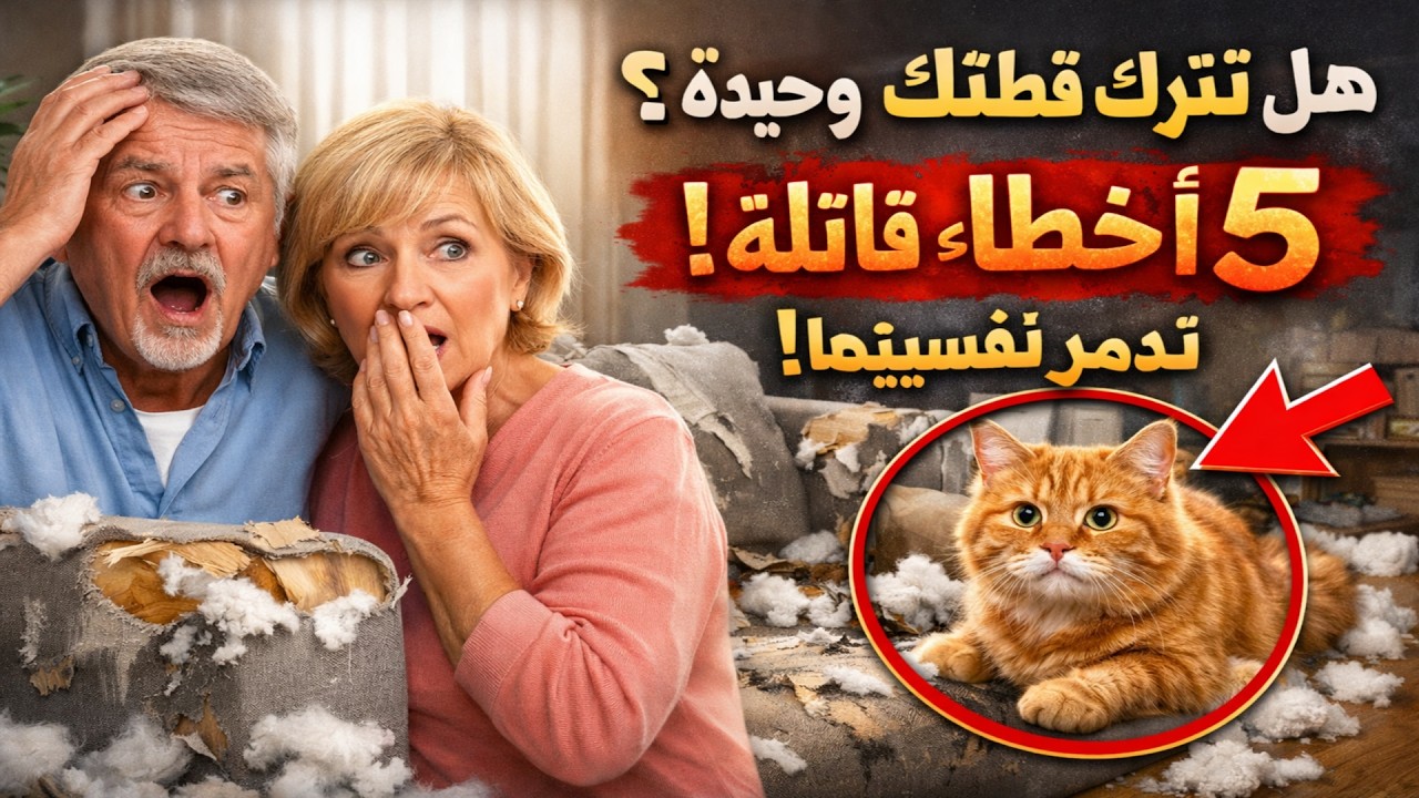 هل تترك قطتك وحيدة؟ 🙀 5 أخطاء قاتلة ترتكبها وتدمر نفسيتها!