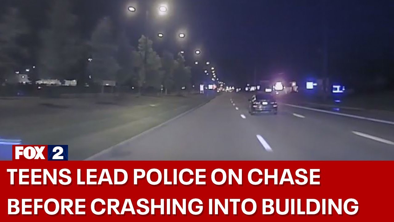 Teens arrested after high-speed chase in stolen car ending with it crash in Sterling Heights