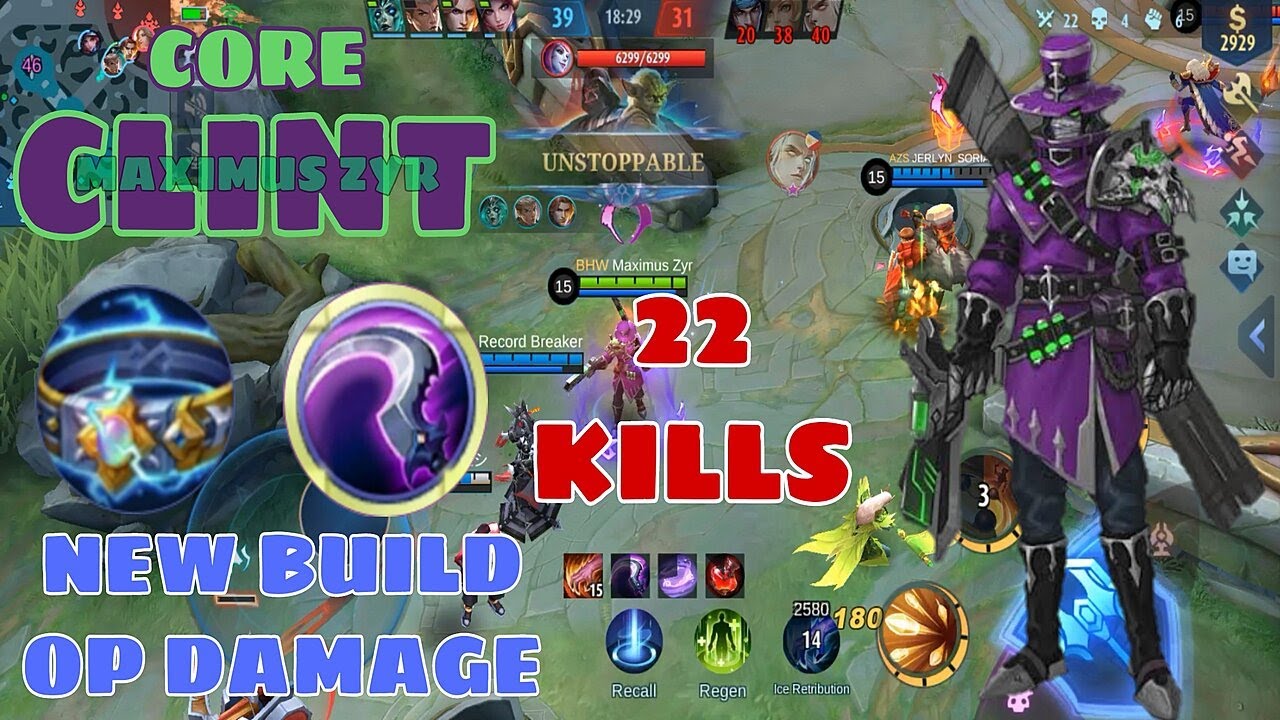 CLINT NEW BUILD ITEMS - 22 KILLS | CLINT BEST BUILD 2022 | Mobile ...