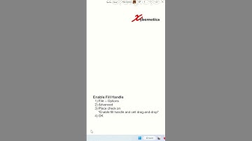 Why Fill Handle Excel not working? AutoFill Won