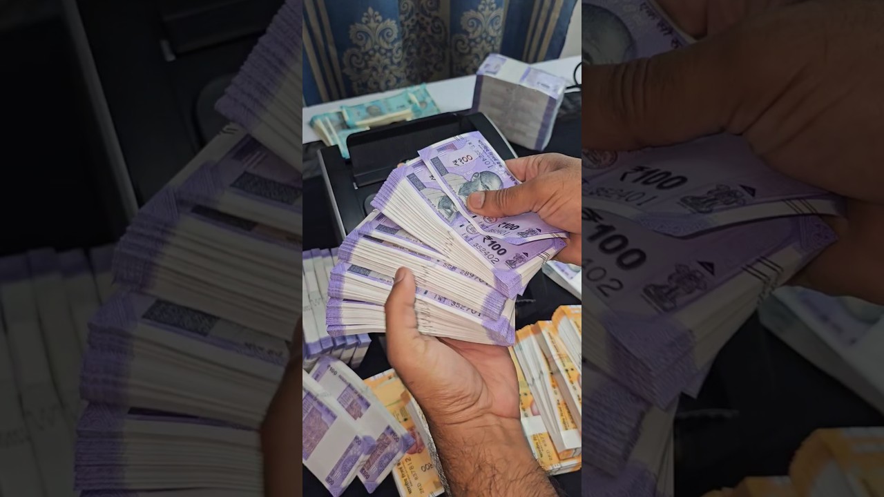 Counting 100 rupee notes, huh? 😱💸