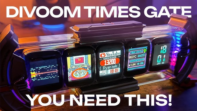 Divoom Times Gate - Digitaluhr mit 5 programmierbaren Displays