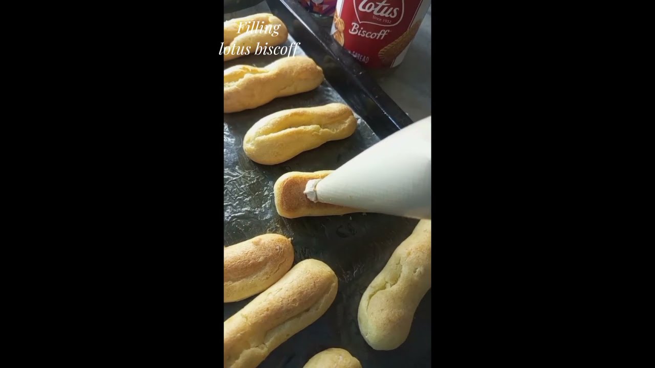 Lotus biscoff Eclairs 🍫/ chocolate Eclairs 🍫/ yummy / P.H baking ♥️