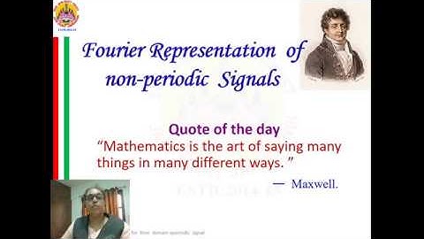 Fourier transform of Continuous time non periodic signals