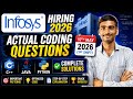 Infosys 17th May 2026 | Actual Coding Questions | Complete Solutions