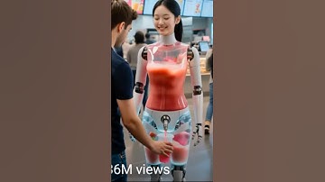 A dark tech lab scene. A female robot with glowing red eyes slowly powers up #shorts #shortsvideo