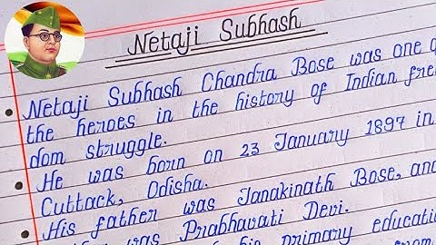 10 Lines on Netaji Subhash Chandra Bose | Subhash Chandra Bose Essay in English