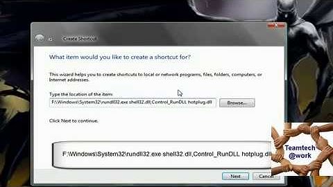 Create Safely Remove Hardware Shortcut in Windows 7