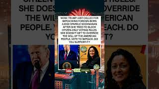 Trump Calls for Impeachment of Foreign-Born Judge Sparkle Sooknanan Over Voting Rules! ⚖️.#Shorts