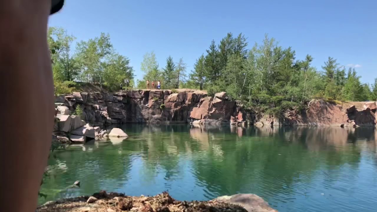 GREAT FALLS MANITOBA CLIFF DIVING YouTube