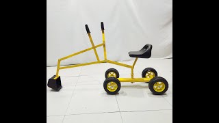 Ride on excavator toy sand digger crane with 4 wheels for outdoor playground and Sandbox--factory