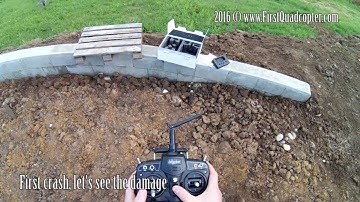 Walkera F210 test flight with crash