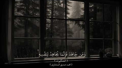 وَمَن جَاهَدَ فَإنّمَا يُجَاهِدُ لِنَفْسِه | سورة العنكبوت | محمد صديق المنشاوي ..🌸🍃
