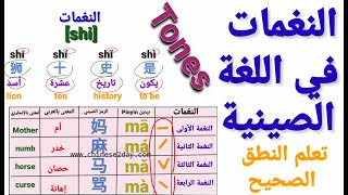 درس اللغة الصينية 17-النغمات في اللغة الصينية الماندرينية- تعلم النطق الصحيح Learn Chinese Tones