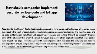 Neosoft Technologies Reviews   Using  Low Code and No Code in IoT App Development screenshot 4