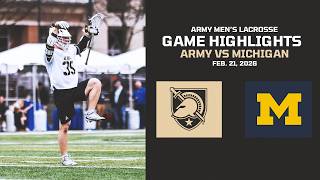Army vs. Michigan Mens Lacrosse Game Highlights
