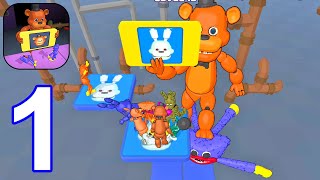 Bear Party - Gameplay Walkthrough Part 1 All Levels 1-17 FNAF & Huggy Wuggy Skin (Android,iOS) screenshot 2