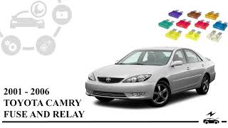 Fuse box diagram Toyota Camry 2001 - 2006 : assignment and location