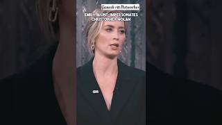 Emily Blunt: Impersonates Christopher Nolan #viral #shorts #emilyblunt #ganeshrttnetworker