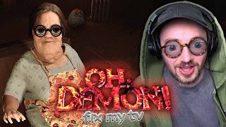 One of the funniest Horror Games Ive ever played || Oh, Demon! Fix my TV