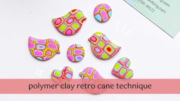 Retro Polymer Clay Cane using Polymer Clay Extruder | Polymer Clay Tutorial | Polymer Clay Technique