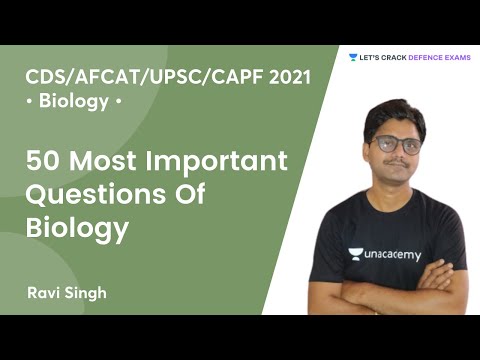 50 Most Important Questions Of Biology | Target CDS/CAPF/AFCAT 2021 | By Ravi Sir