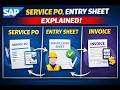 SAP MM Service PO | Service entry sheets | service invoice posting | S4 HANA