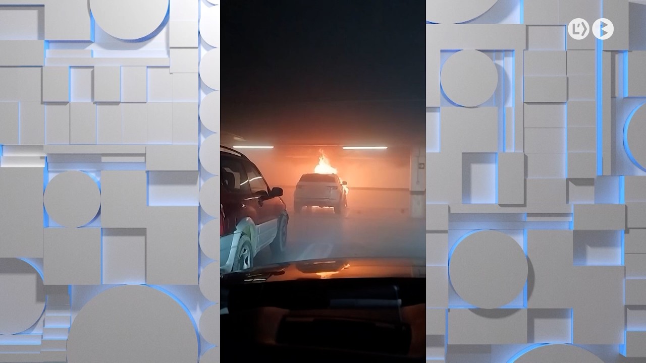 Ensurt per l’incendi d’un vehicle al pàrquing del Lidl