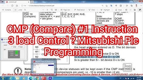 CMP (Compare) #1 Instruction 3 load Control ? Mitsubishi Plc Programming