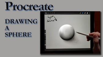 How to Draw a Sphere in Procreate on the iPad using Apple Pencil for beginners interested in drawing