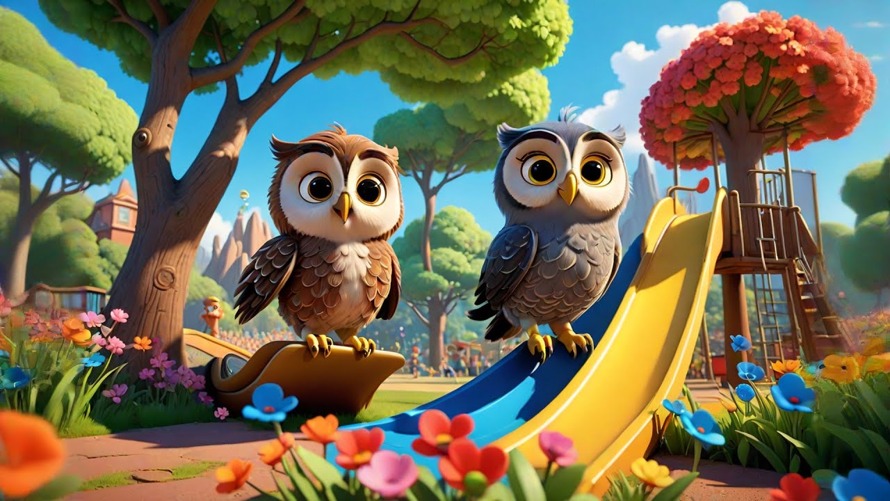 Two Little Owls Learn Big and Small + More Nursery Rhymes & Kids Songs