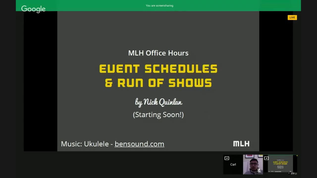 MLH Office Hours Creating an Event Schedule & Run of Show with Nick Quinlan YouTube