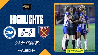 Conti Cup Highlights: Albion 0 West Ham 0 (Albion win 3-0 on penalties)
