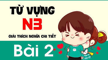 Từ Vựng N3 - Bài 2 | Giải thích nghĩa chi tiết từng từ