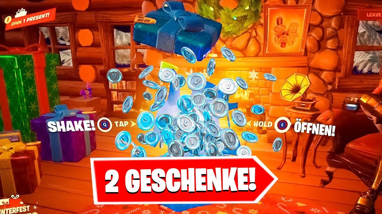 Wo Ist Das Letzte Geschenk In Fortnite 🔴 2 GRATIS GESCHENKE 🎁 WINTERFEST EVENT geht *WEITER* letztes Geschenk