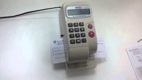 Moneyscan EC-12 checkwriter operation