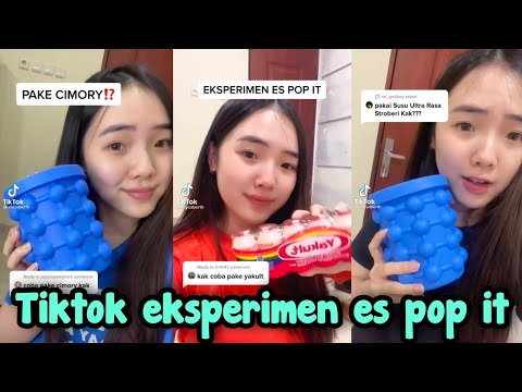 Tiktok eksperimen es batu pop it??  || tiktok elysaberth || masa sih