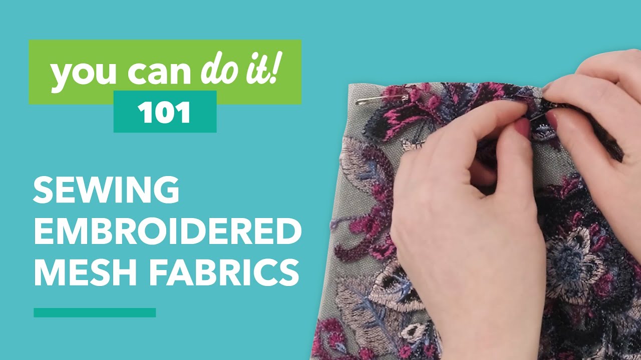 How To Sew Machine Embroidery On Mesh Fabric 